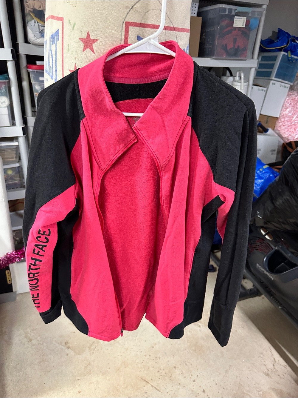 The North Face Pink and Black Fleece Jacket
